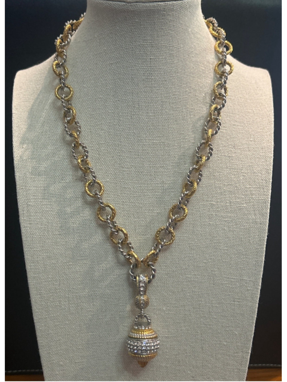 Women's n Emma Skye DSMK Two-Tone Chunky Rolo Chain Necklace 16”
